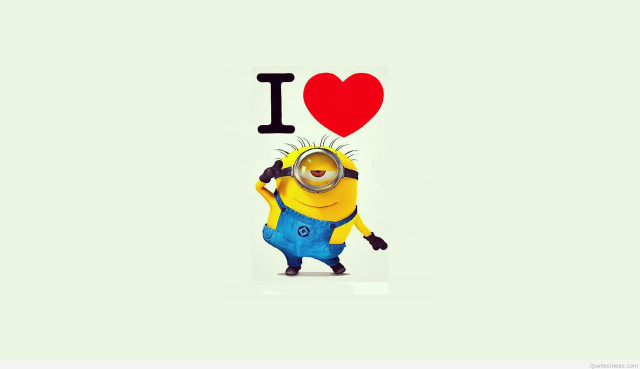 Minion love heart i love free wallpaper - medium preview image