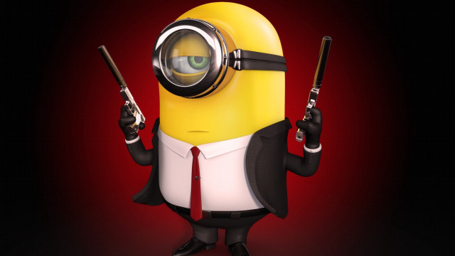 Cartoon character suit tie holding #2 free wallpaper - medium preview image