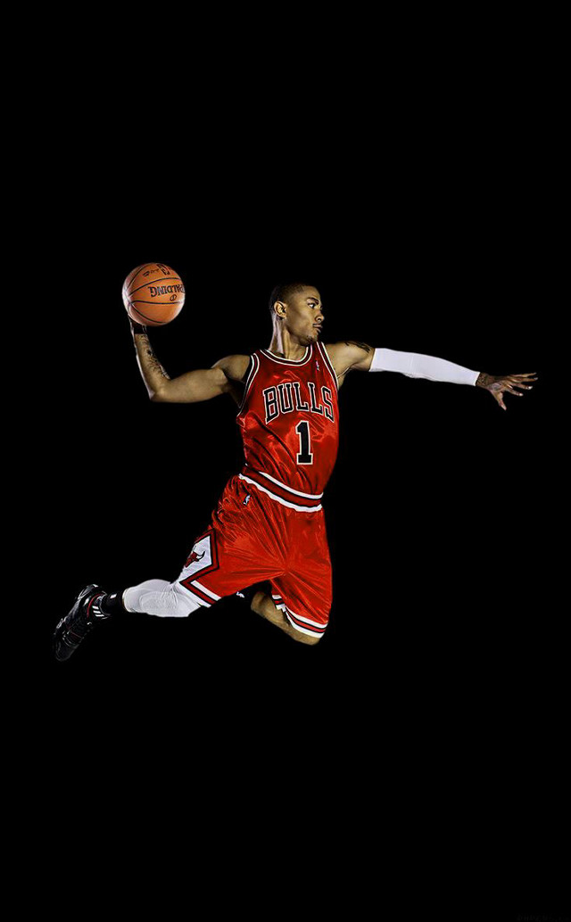 Man red uniform jumping basketball #2 free wallpaper - medium preview image