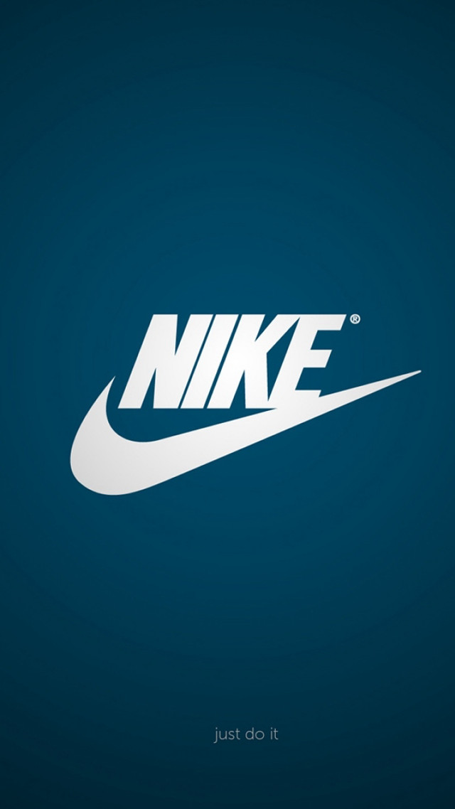 Nike logo blue background white #3 free wallpaper - medium preview image