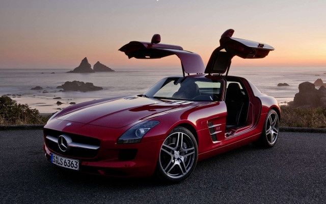 Red sports car doors open #5 free wallpaper - medium preview image