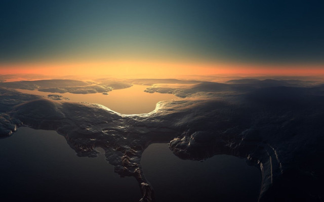 Mountain range sunset sunrise computer free wallpaper - medium preview image