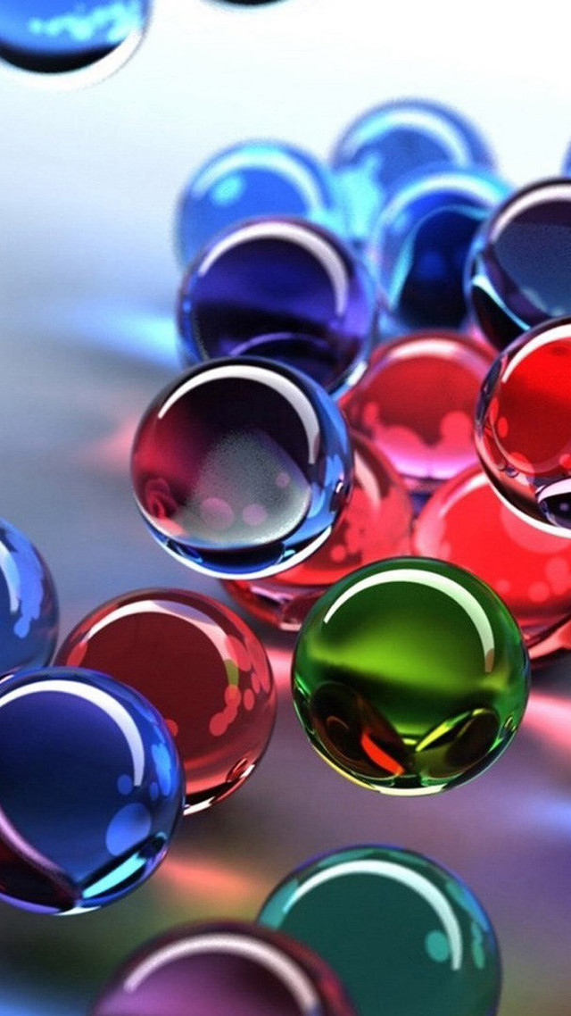 Colorful balls table white surface free wallpaper - medium preview image