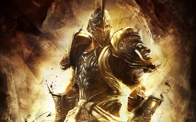 Man armor sword painting yellow #3 free wallpaper - medium preview image