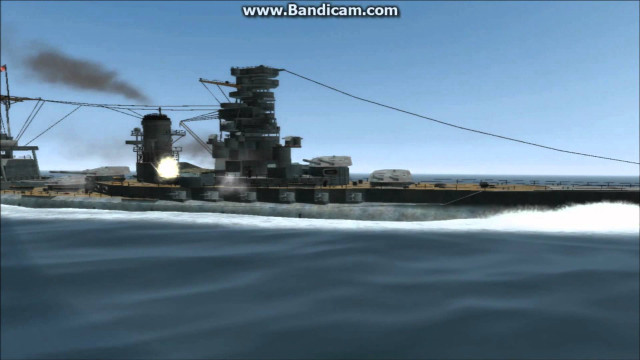 Battleship ocean smoke stacks computer free wallpaper - medium preview image