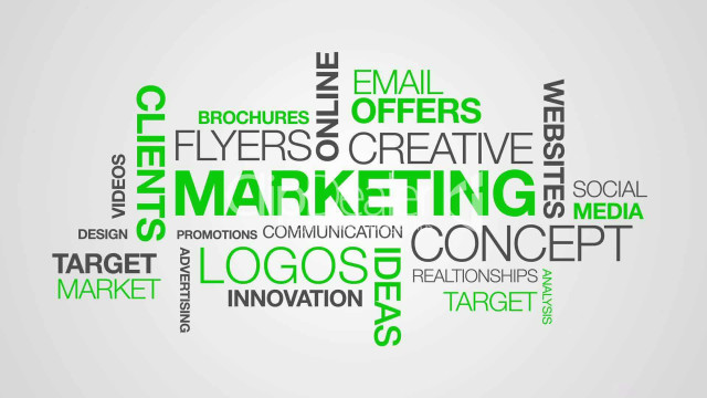 Marketing business logo word cloud free wallpaper - medium preview image