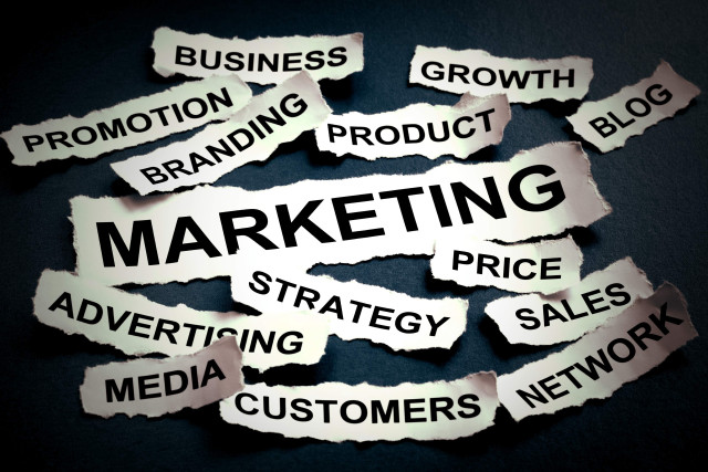 Torn paper marketing words bunch free wallpaper - medium preview image