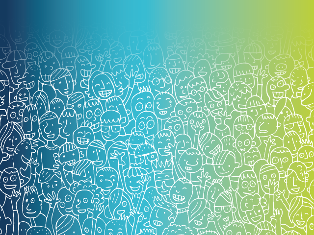 Faces rainbow background group people free wallpaper - medium preview image
