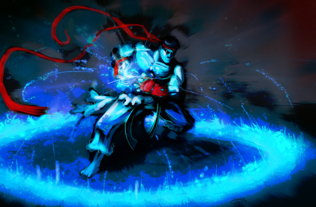 Demon bluecircle redtail glowingfire magic free wallpaper - medium preview image