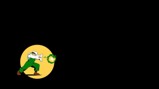 Green pants man yellow circle free wallpaper - medium preview image