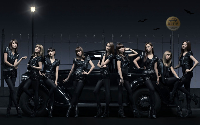 Women leather outfits car fenced free wallpaper - medium preview image