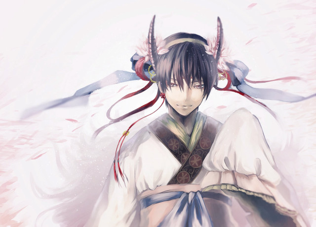 Man horns kimono shoulder image free wallpaper - medium preview image