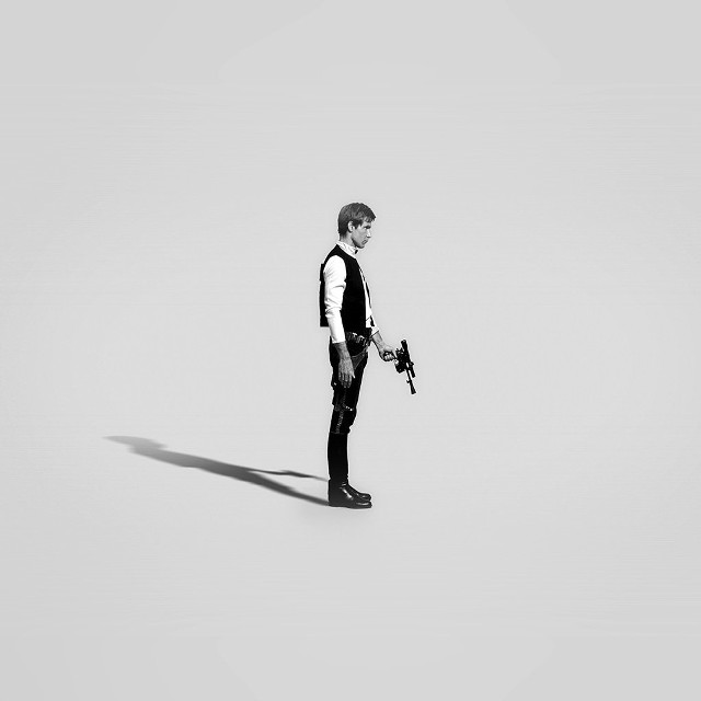 Man holding gun white field free wallpaper - medium preview image