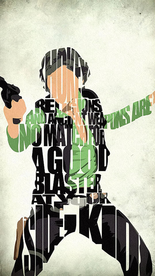 Man holding gun quote poster free wallpaper - medium preview image