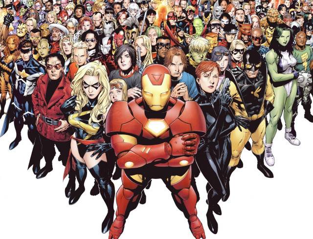 Cartoon group red yellow suit free wallpaper - medium preview image