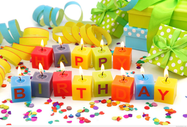 Birthday candles happy birthday blocks free wallpaper - medium preview image
