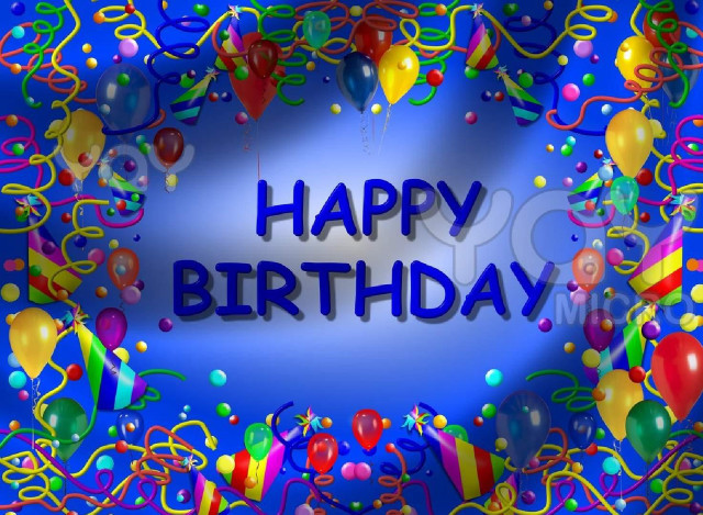 Happy birthday card balloons streamers #2 free wallpaper - medium preview image