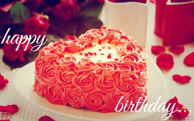 Heart shaped cake roses happy free wallpaper - medium preview image