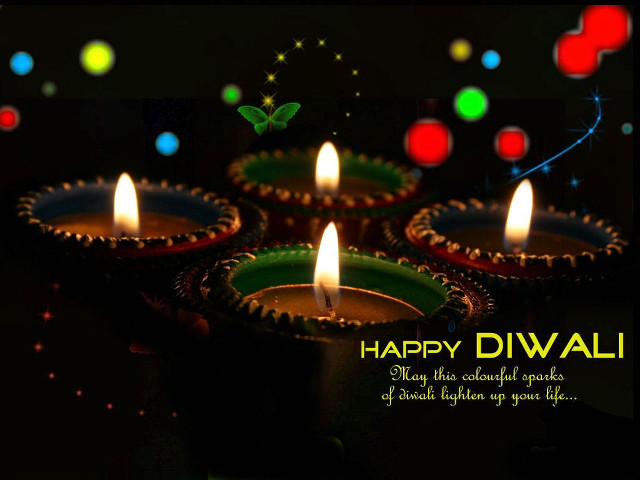 Lit candles happy diwali dark free wallpaper - medium preview image