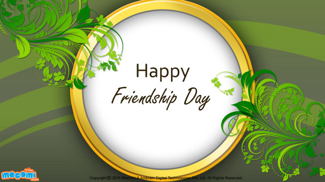 Happy friend day card gold free wallpaper - medium preview image