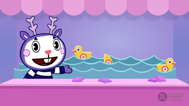 Cartoon character table ducks pink free wallpaper - medium preview image