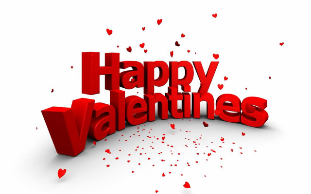 Red happy valentines day sign free wallpaper - medium preview image