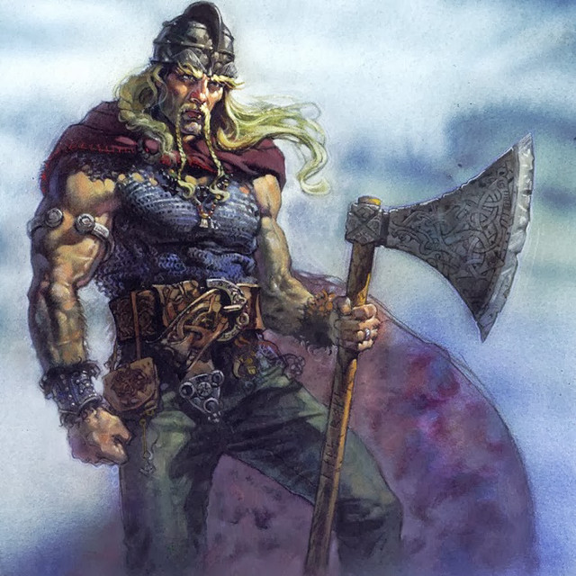 Man large axe helmet mountain free wallpaper - medium preview image