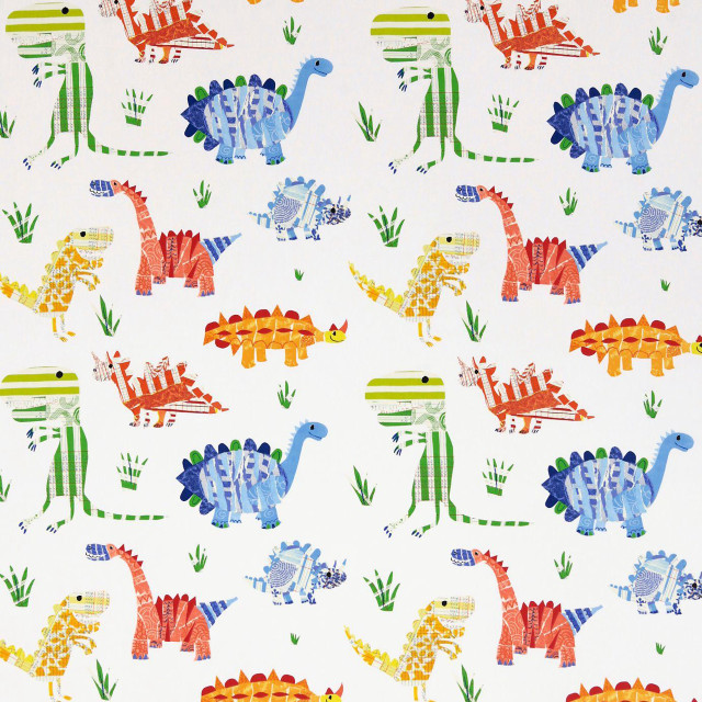 Colorful dinosaurs and plants on free wallpaper - medium preview image