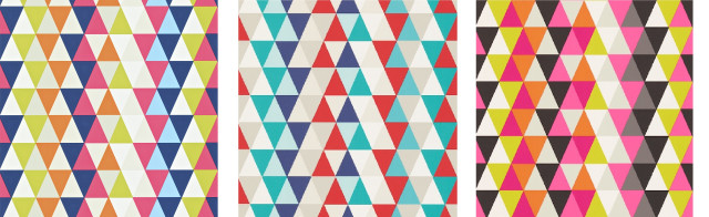 Geometric designs three colors white free wallpaper - medium preview image