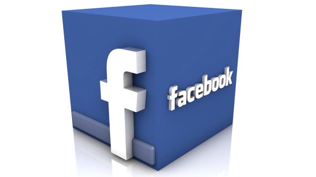 Blue box white facebook logo free wallpaper - medium preview image