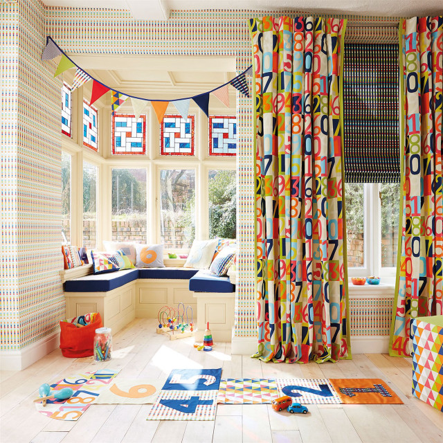 Brightly colored room window seat free wallpaper - medium preview image