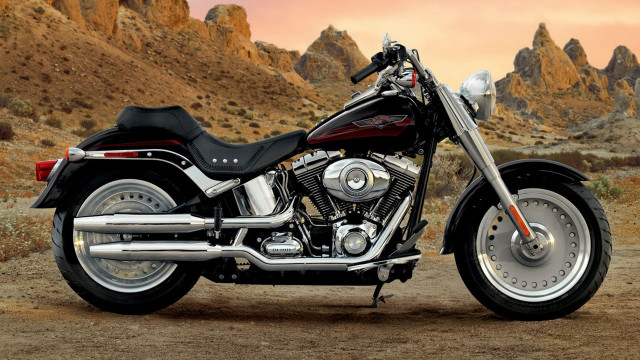 Motorcycle dirt road desert mountains #2 free wallpaper - medium preview image
