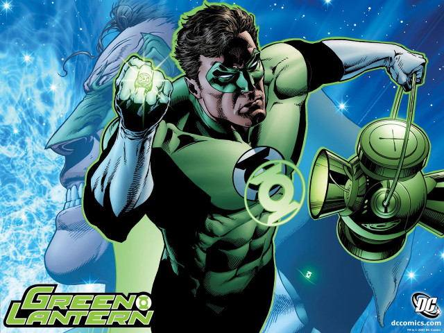 Man green lantern costume holding free wallpaper - medium preview image