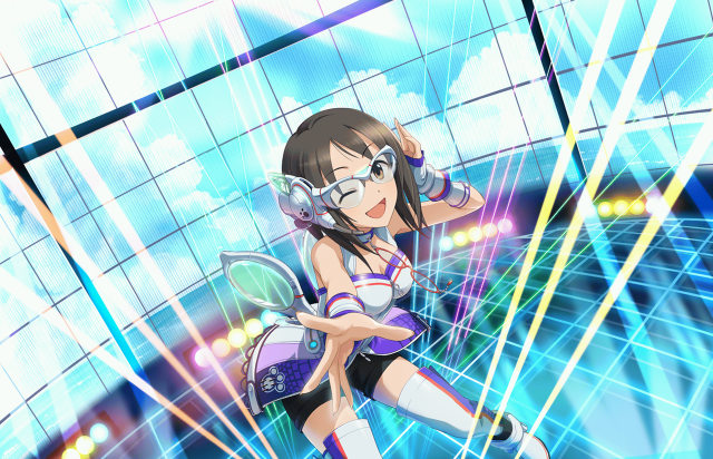 Girl futuristic outfit tennis racket free wallpaper - medium preview image