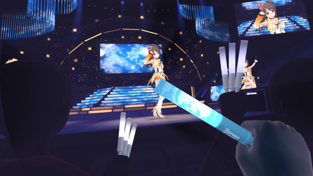 Person playing video game stage free wallpaper - medium preview image