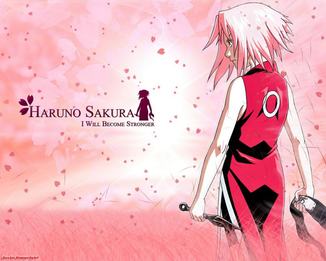 Anime character pink background hearts free wallpaper - medium preview image