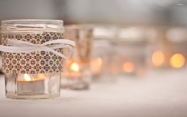 Candles table ribbon group middle free wallpaper - medium preview image