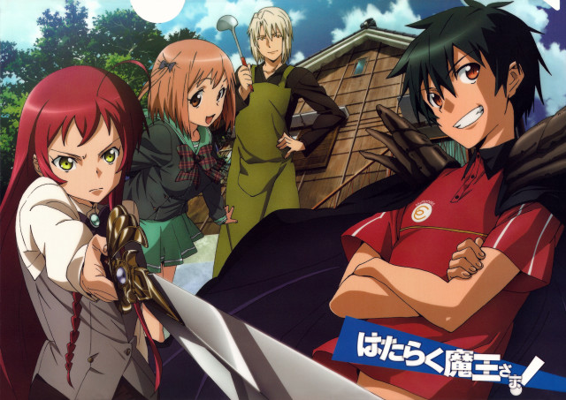 Anime characters house sword group free wallpaper - medium preview image