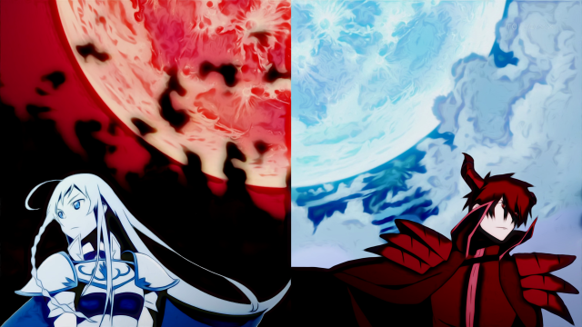 Anime couple fullmoon redmoon armor free wallpaper - medium preview image