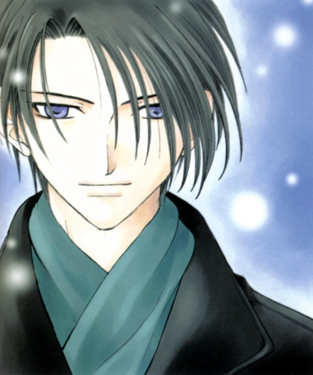 Man longhair blueeyes blackjacket greenscarf free wallpaper - medium preview image