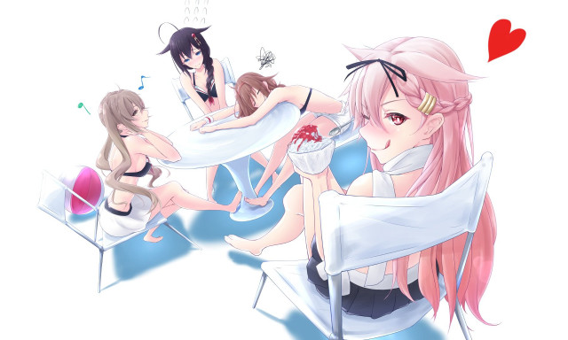 Women bed heart red heart free wallpaper - medium preview image
