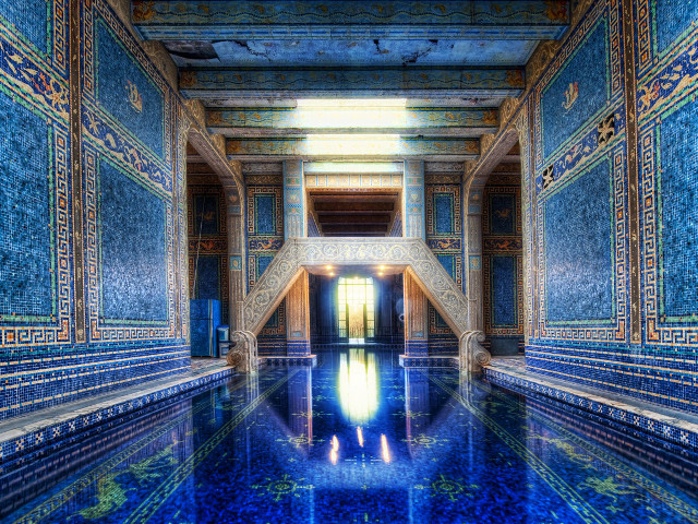 Large pool skylight doorway building free wallpaper - medium preview image