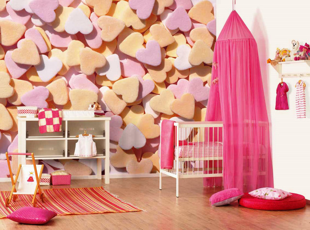 Pink yellow heart wallpaper canopy free wallpaper - medium preview image