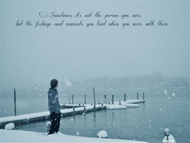 Person snow pier water quote free wallpaper - medium preview image