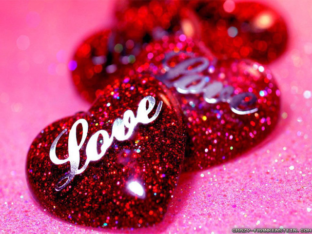 Three hearts love pink background #9 free wallpaper - medium preview image