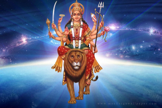 Person riding lion sword painting free wallpaper - medium preview image