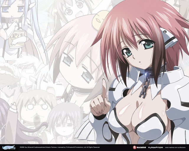 Anime girl pink hair pointing #3 free wallpaper - medium preview image