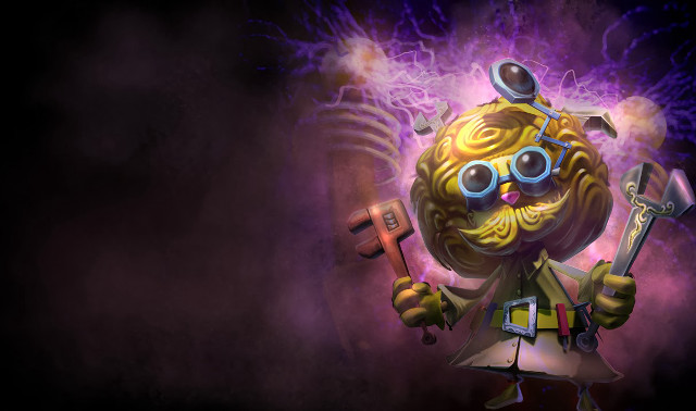 Cartoon character holding hammer purple free wallpaper - medium preview image