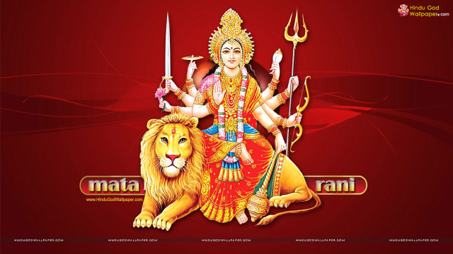 Woman lion sword red background free wallpaper - medium preview image