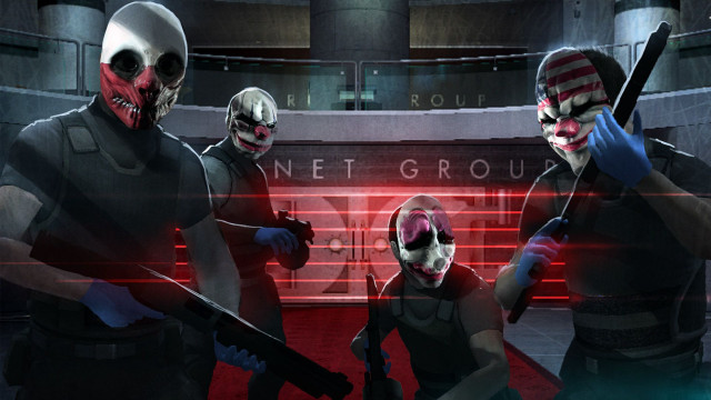 Masked group guns red light free wallpaper - medium preview image